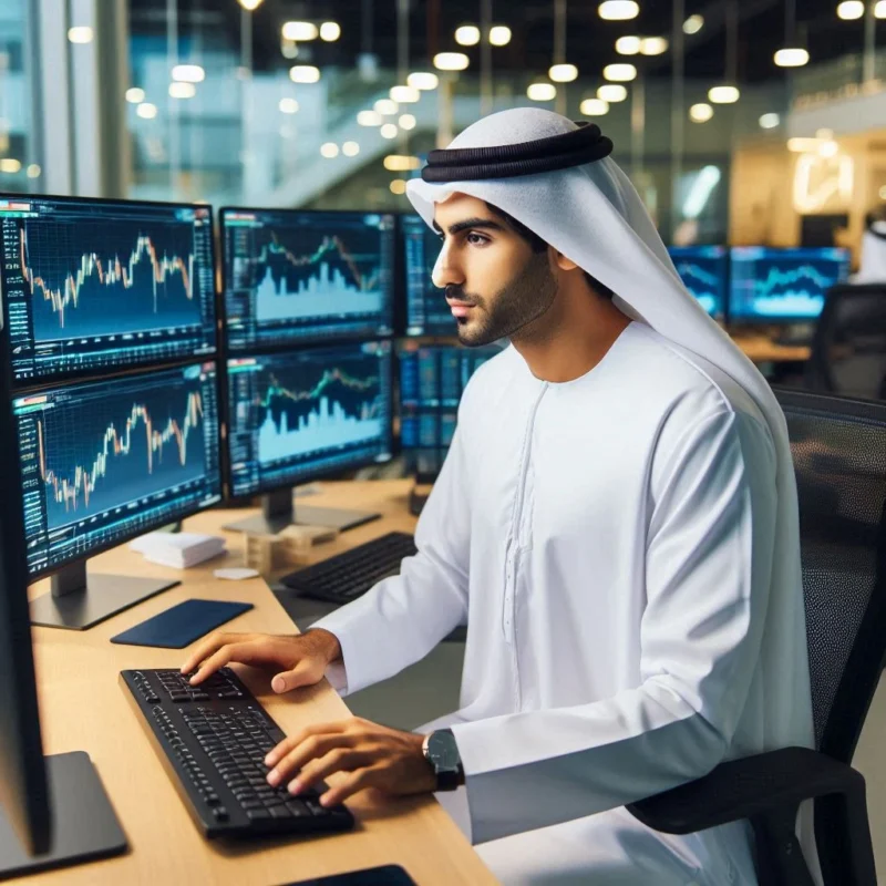 شاشة تداول سوق دبي المالي