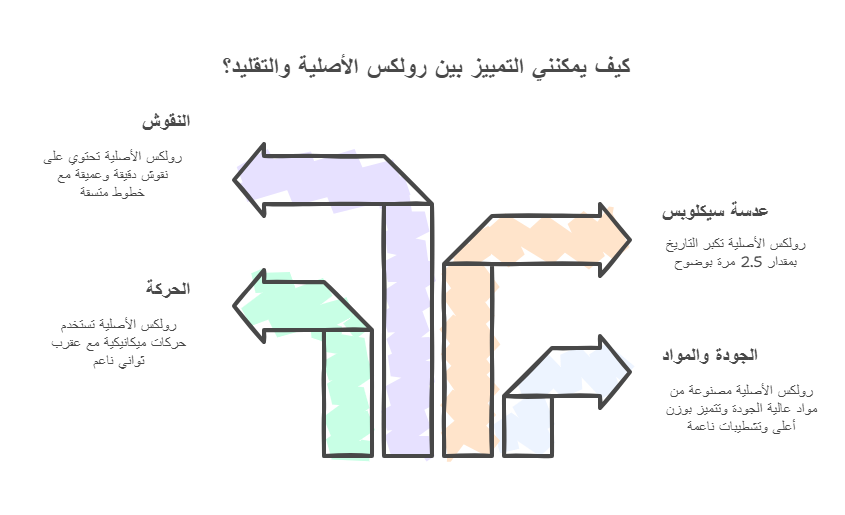 الفرق بين رولكس الأصلية والتقليد