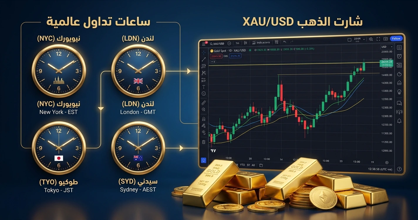 افضل اوقات تداول الذهب